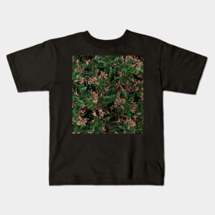 Flowering Birdy Nature Floral Pattern Kids T-Shirt